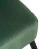 611143 Sillón de diseño Art Decó metal negro y tapizado verde con hojas en la trasera