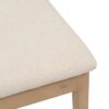 611234 Silla de diseño nórdico moderno madera acabado natural y asiento tapizado beige