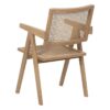 611237 Silla con reposabrazos diseño vintage madera con asiento y respaldo de rejilla