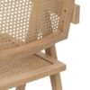 611237 Silla con reposabrazos diseño vintage madera con asiento y respaldo de rejilla