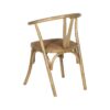 611241 Silla con reposabrazos diseño vintage madera con asiento de ratán