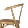 611241 Silla con reposabrazos diseño vintage madera con asiento de ratán