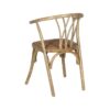 611244 Silla con reposabrazos diseño vintage madera con asiento de ratán