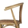 611247 Silla con reposabrazos diseño vintage madera con ratán en asiento y respaldo