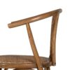 611248 Silla con reposabrazos diseño vintage madera miel con ratán en asiento y respaldo