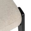 611251 Silla de diseño moderno 3 patas madera negro y tapizado lino