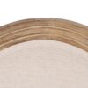 611286 Silla de diseño clásico madera, respaldo medallón y tapizado blanco