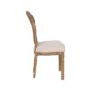 611288 Silla de diseño clásico madera, respaldo medallón rejilla y tapizado blanco