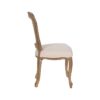 611289 Silla de diseño clásico vintage madera con rejilla, tallas y asiento tapizado blanco