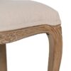 611289 Silla de diseño clásico vintage madera con rejilla, tallas y asiento tapizado blanco