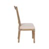 611290 Silla de diseño clásico vintage madera con rejilla, tallas y asiento tapizado blanco