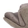 611326 Sillón giratorio de diseño moderno patas hierro negro y tapizado taupe