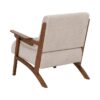 611386 Sillón butaca diseño nórdico moderno madera y tapizado beige