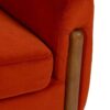 611391 Sillón butaca diseño nórdico vintage madera y tapizado rojo