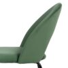 611792 Silla de diseño vintage Art Decó patas hierro negro y tapizado verde