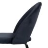 611793 Silla de diseño vintage Art Decó patas hierro negro y tapizado azul oscuro