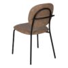 612052 Silla de diseño vintage industrial hierro negro y polipiel beige