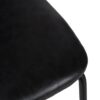 612054 Silla de diseño vintage industrial hierro negro y polipiel negro