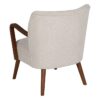 612082 Sillón con reposabrazos diseño nórdico moderno madera y tapizado beige