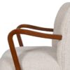 612082 Sillón con reposabrazos diseño nórdico moderno madera y tapizado beige