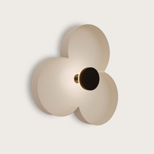 A317 Aplique lámpara de pared diseño moderno OKET 50 metal blanco forma flor