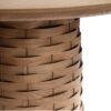 SHAIGON-2 Mesa de comedor diseño vintage 130 madera roble natural y pie central con volúmenes
