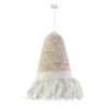 7983200 Lámpara de techo diseño vintage 95 pantalla sisal y rafia colores blanco y natural