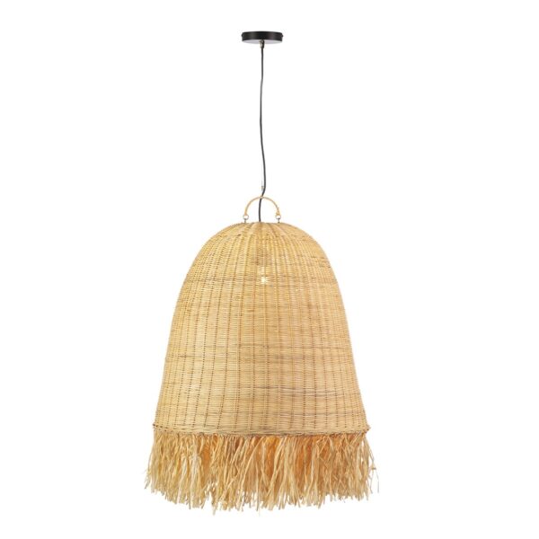 7985700 Lámpara de techo diseño vintage 60 pantalla ratán y sisal color natural