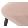 914058 Silla diseño vintage STOWE terciopelo rosa con tachuelas y patas de metal negro con dorado