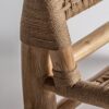 34290 Sillón diseño rústico vintage MOUZAKI madera de teka y cáñamo