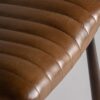 34452 Taburete alto diseño vintage industrial SNASA 67 hierro envejecido y piel marrón