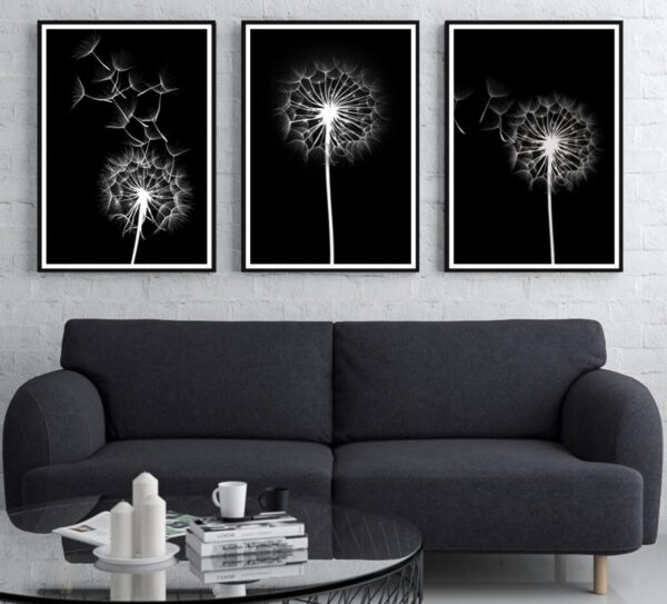 Conjunto de cuadros de diseño moderno a medida Q4ATTRO B DANDELION 160