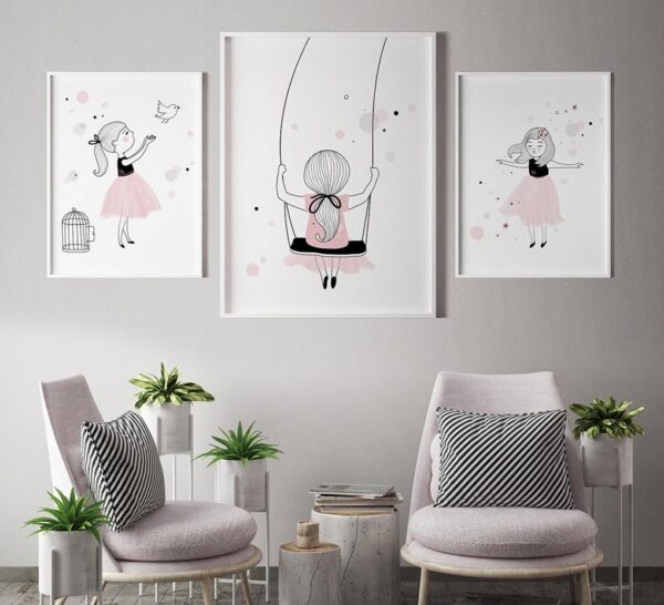 Conjunto de cuadros de diseño moderno a medida Q4ATTRO B PAOLA 200