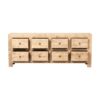 GK647 Cómoda de gran tamaño con 8 cajones diseño oriental 225 madera natural