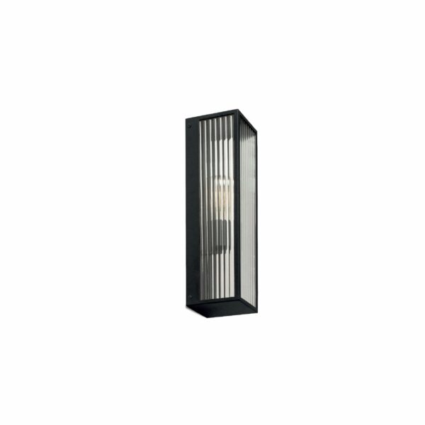 MB4007-BK Aplique lámpara de pared diseño vintage 44 prisma metal y cristal estriado