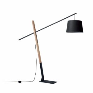 ML2262-BK Lámpara de pie diseño nórdico moderno 227 madera y metal negro