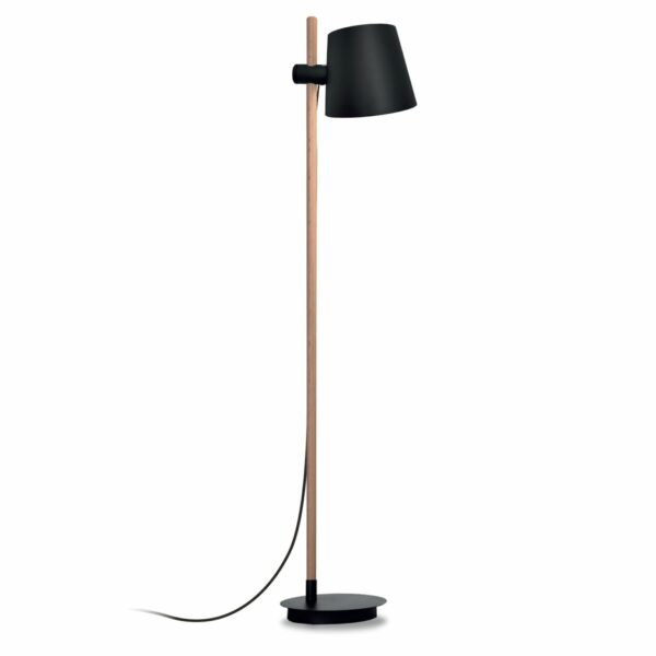 ML2277-BK Lámpara de pie diseño nórdico moderno 159 madera y metal negro