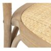 800104 Silla de diseño vintage madera de abedul y ratán natural