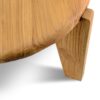 860081 Mesa auxiliar redonda diseño rústico MALMO 60 madera de teka natural