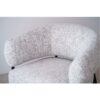 34JB24100B Sillón butaca diseño moderno tapizado blanco y beige formas redondeadas