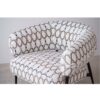 34JB24100T Sillón butaca diseño moderno tapizado bouclé blanco roto con dibujos geométricos