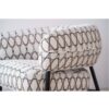 34JB24100T Sillón butaca diseño moderno tapizado bouclé blanco roto con dibujos geométricos