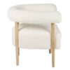 504031 Sillón butaca diseño nórdico vintage madera y tapizado bouclé blanco