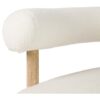 504031 Sillón butaca diseño nórdico vintage madera y tapizado bouclé blanco