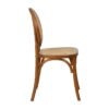 612650 Silla de diseño vintage madera de olmo color miel con ratán