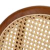 612650 Silla de diseño vintage madera de olmo color miel con ratán
