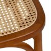 612650 Silla de diseño vintage madera de olmo color miel con ratán
