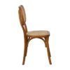 612652 Silla de diseño vintage madera de olmo color miel con ratán