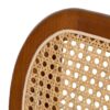 612652 Silla de diseño vintage madera de olmo color miel con ratán