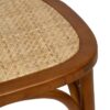 612652 Silla de diseño vintage madera de olmo color miel con ratán